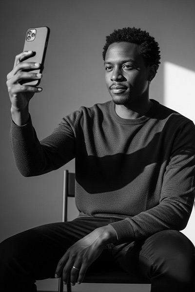 Nonprofit staff filming short video content for social media