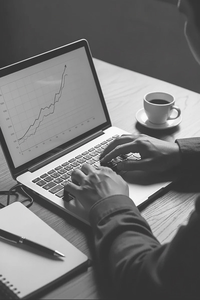 Analytics dashboard showing SEO metrics