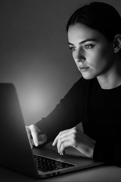 Developer reviewing website code for SEO issues